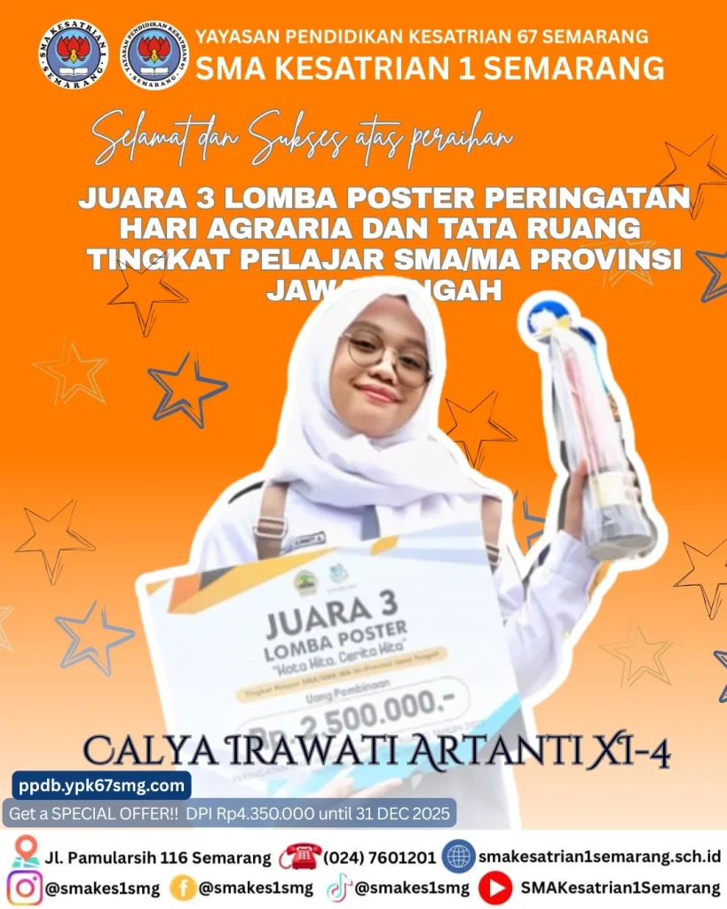 Juara 3 Lomba Poster Peringatan Hari Agraria dan Tata Ruang